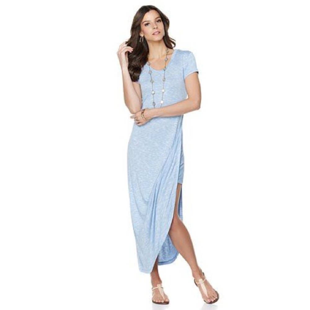 Lisa Kline Drape-Front Maxi Dress (NWOT)